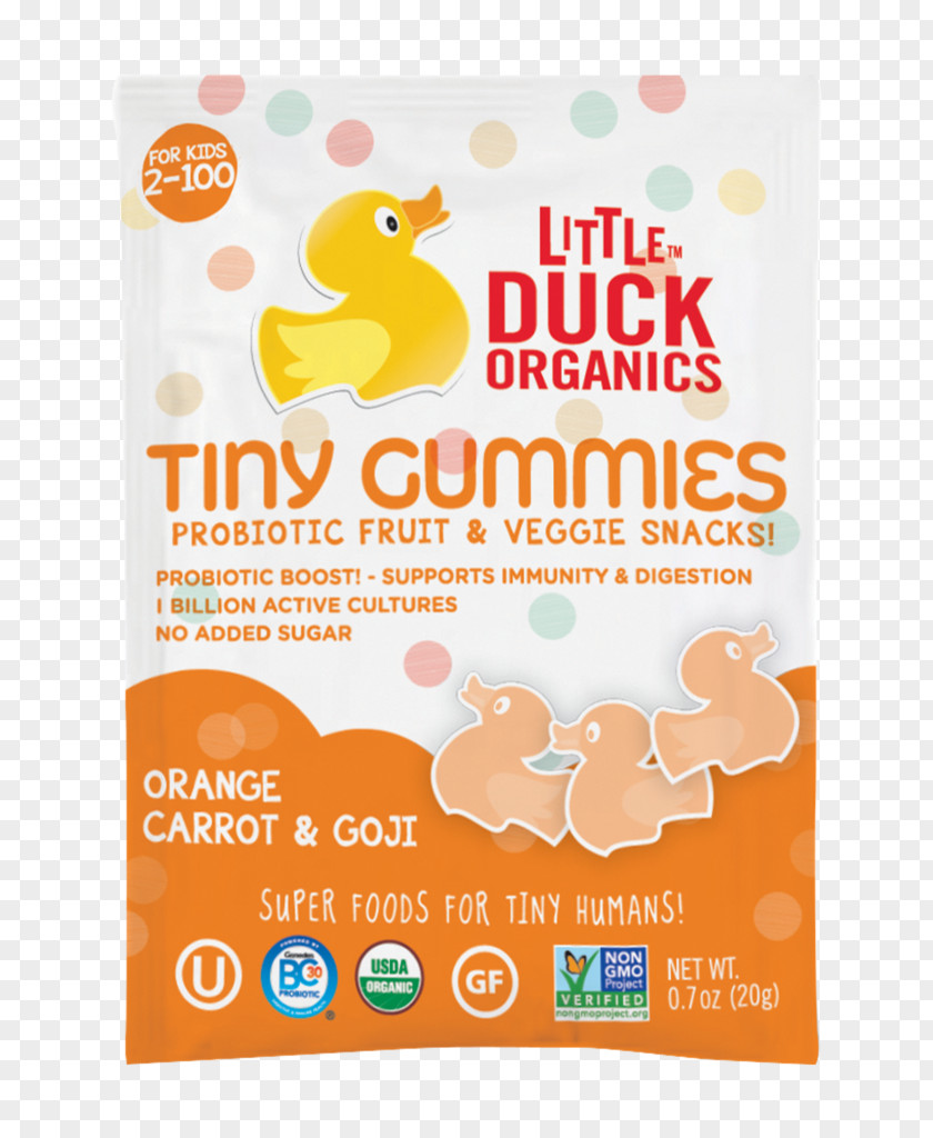 Orange Gummy Organic Food Gummi Candy Little Duck Organics Goji Superfood PNG