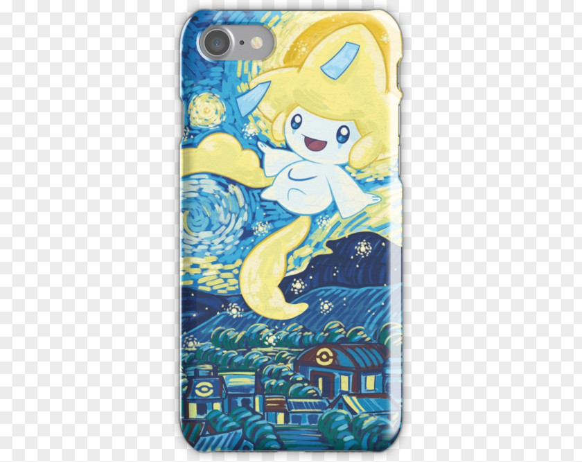 Painting The Starry Night Jirachi Pokémon Art PNG