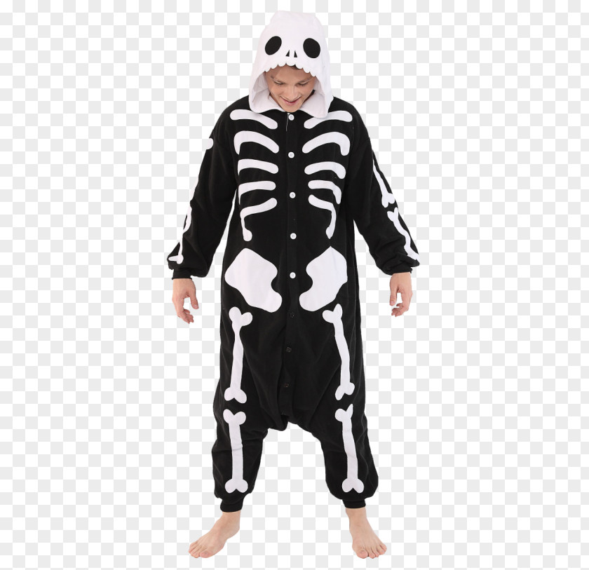 Skeleton Onesie Costume Kigurumi Pajamas PNG