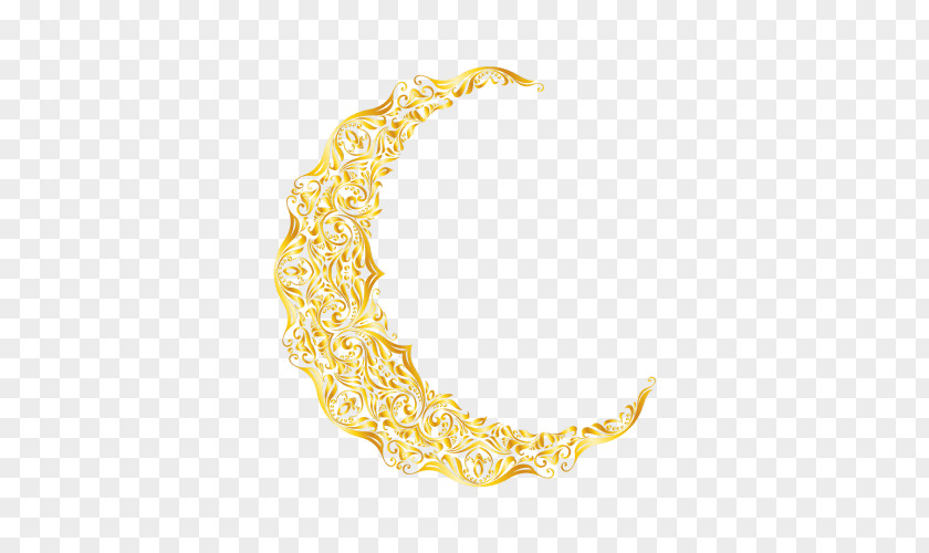 Islam Gold Moon. PNG