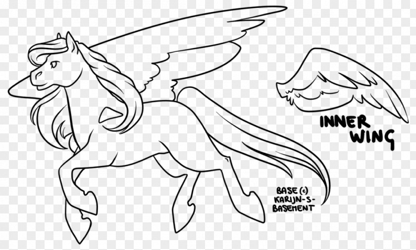 Mustang Line Art Pegasus Drawing Unicorn PNG