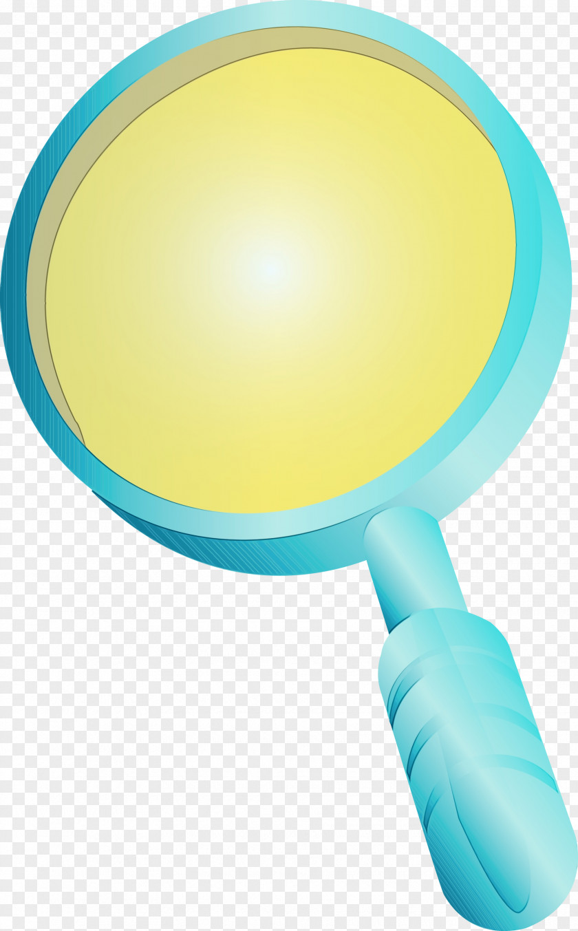 Yellow Turquoise Makeup Mirror PNG