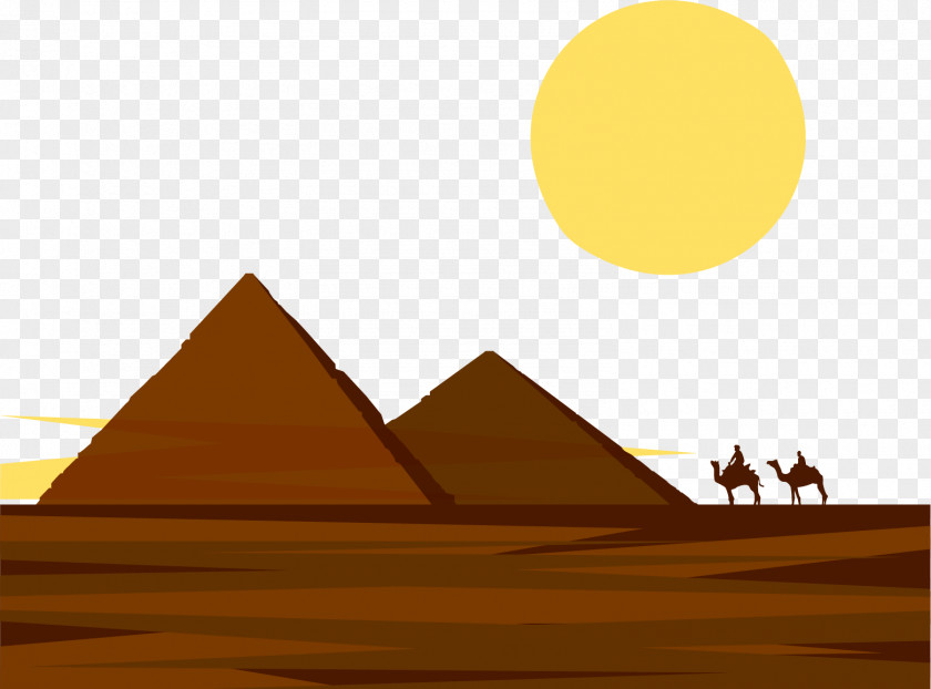 FIG Dusk Desert Sunset Gobi Painted Camel Arabian PNG