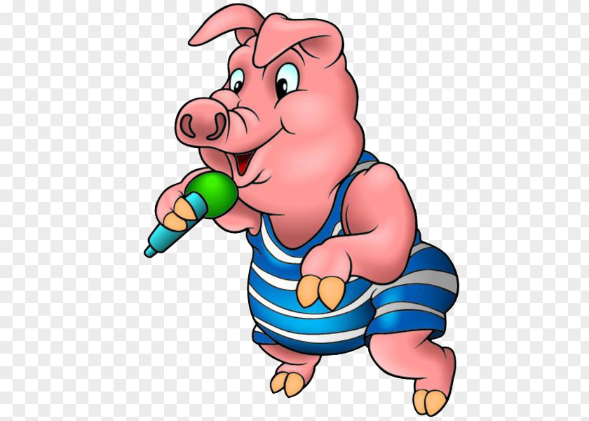 Piglets Singing With Microphones Piglet Domestic Pig Royalty-free Dance Clip Art PNG