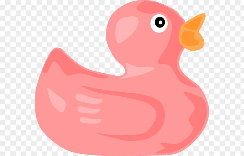 Pink Cartoon Baby Duckling Rubber Duck Clip Art PNG