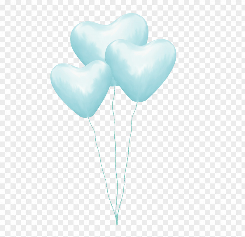 Pretty Blue Heart Balloon Sky Turquoise PNG