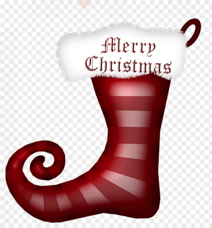 Red Christmas Socks Stocking PNG