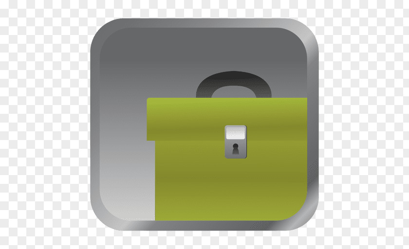 Green Square Briefcase PNG