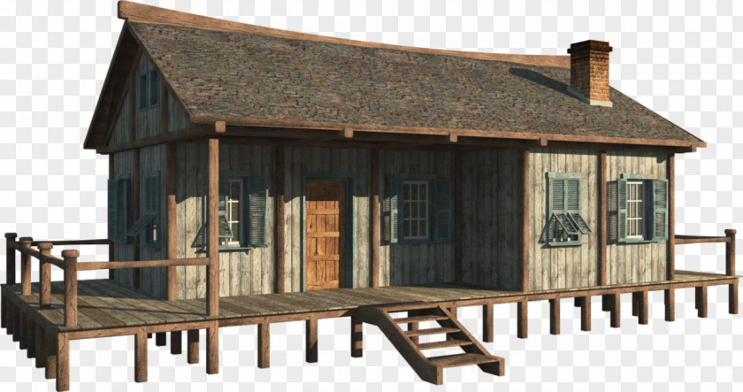House Shed Cottage Log Cabin Facade PNG