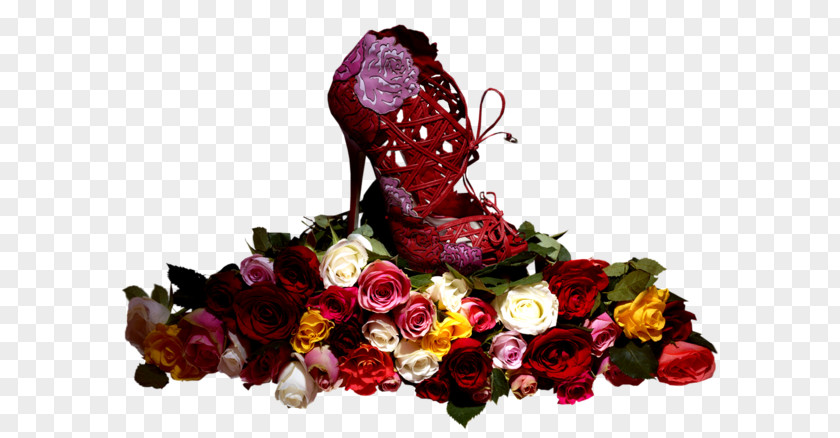 Red Shoes Garden Roses Shoe Pink PNG