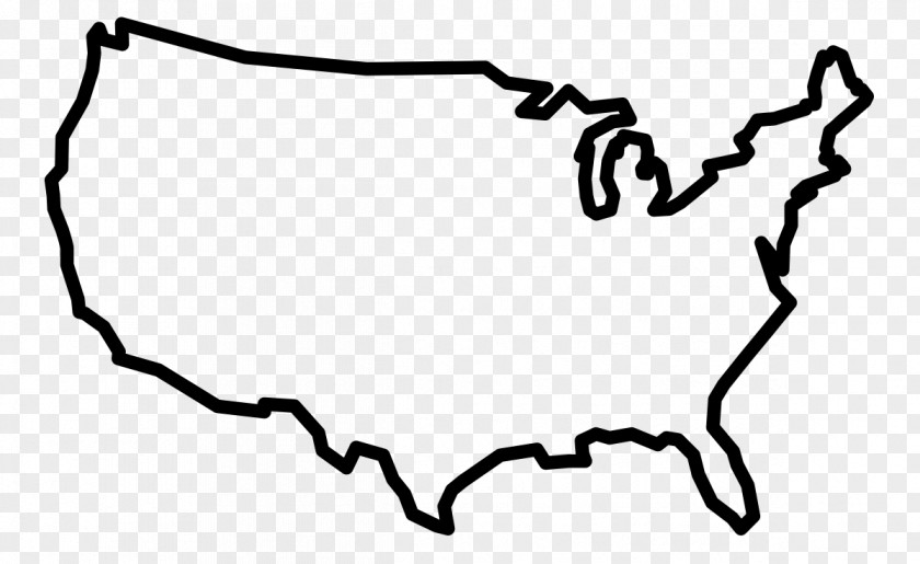 United States Blank Map Border U.S. State PNG
