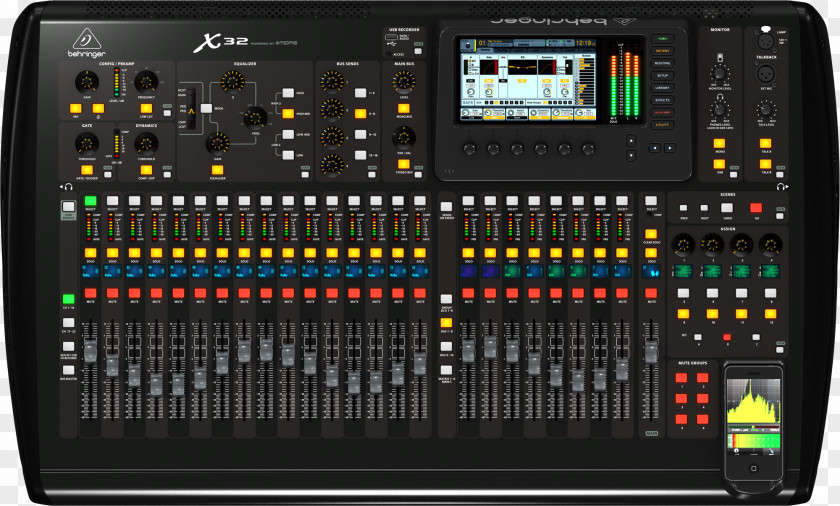X32 Digital Mixing Console Audio Mixers Behringer Television Channel PNG