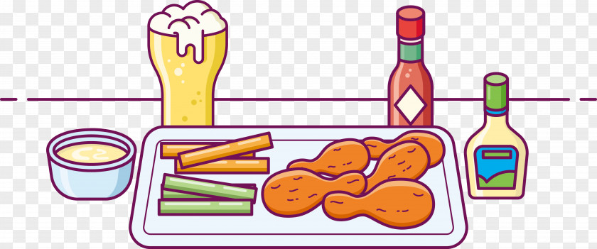 Beer Fried Chicken Cartoon Vector Buffalo Wing Fast Food PNG