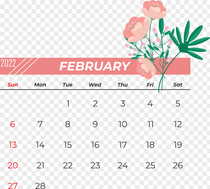 Calendar Line Flower Font Petal PNG