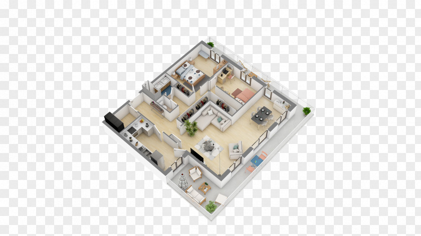 Color Building Blocks House Apartment Square Foot Floor Plan Room PNG