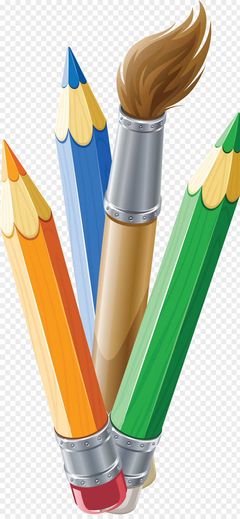 Pencil Palette Paintbrush Clip Art PNG