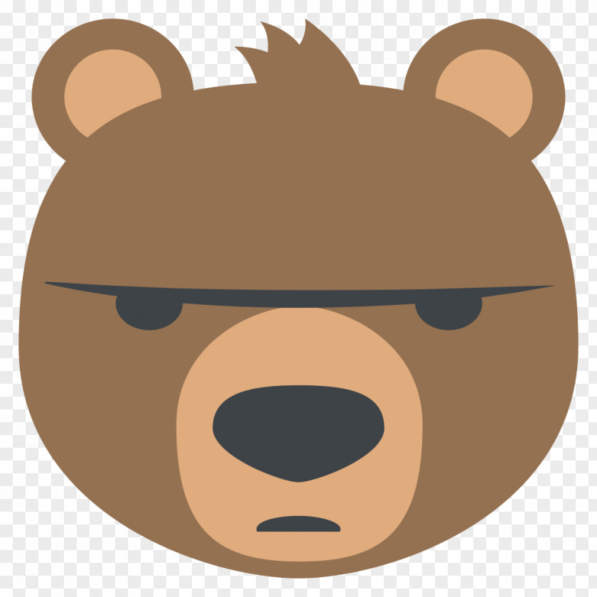 Angry Emoji American Black Bear Emoticon Sticker PNG