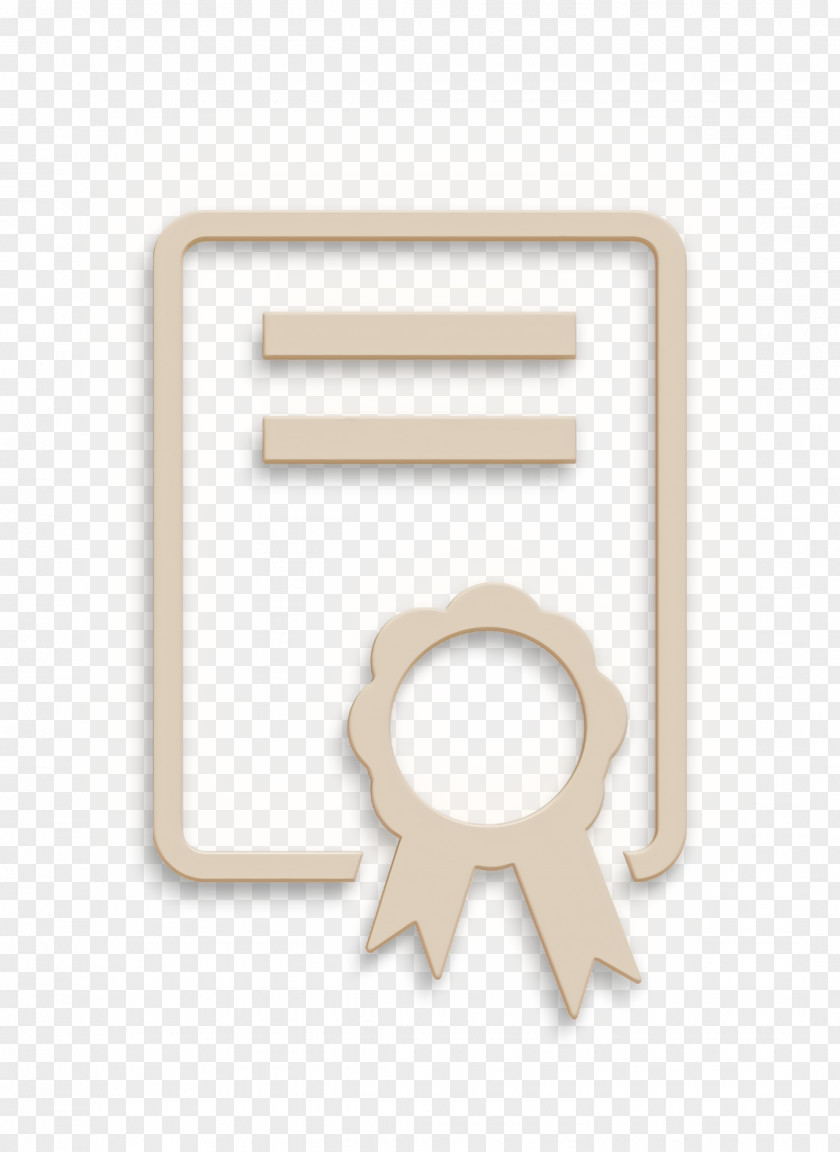 Document Icon Interface Certificate With Medal PNG