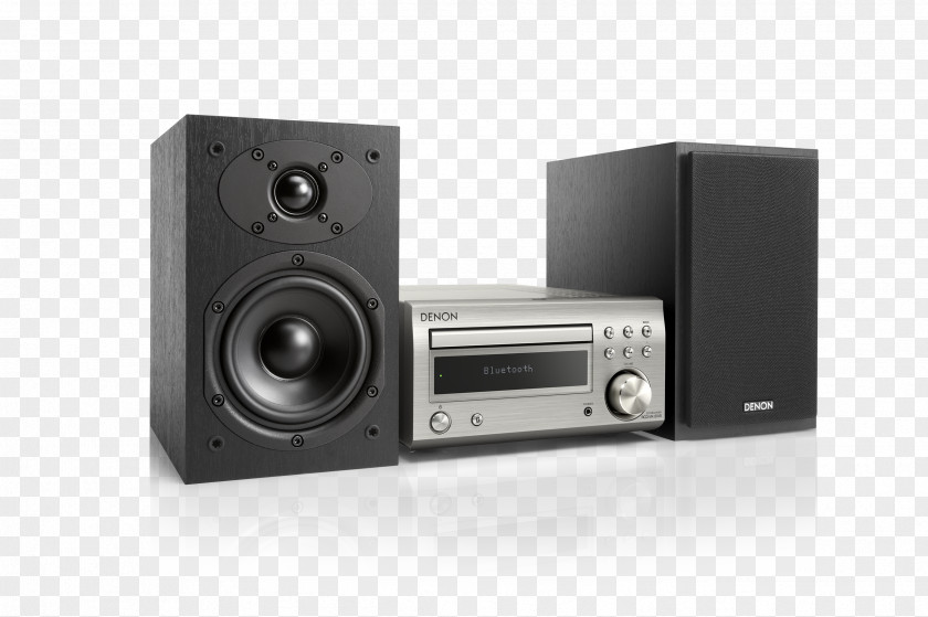 Golden Speakers Audio System Denon D-M41 DAB Bluetooth, CD, DAB+, FM, Black High Fidelity Loudspeaker Electronics PNG