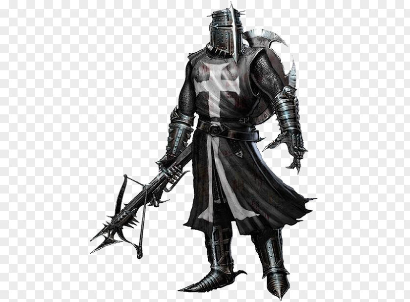 Knight Middle Ages Crusades Black PNG