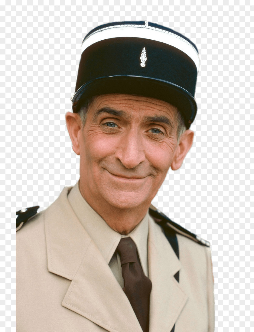 Louis De Funès Gendarme PNG Gendarme, man wearing peaked cap clipart PNG