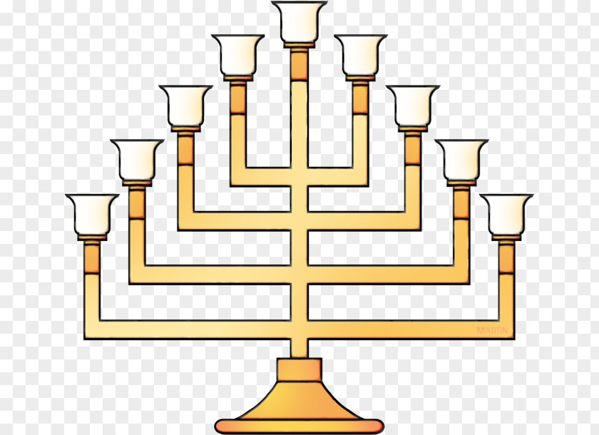 Candle Holder Synagogue Watercolor Background PNG