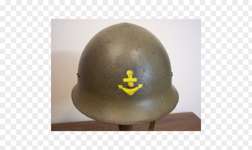 Hand Painted Anchor Combat Helmet Empire Of Japan Second World War PNG