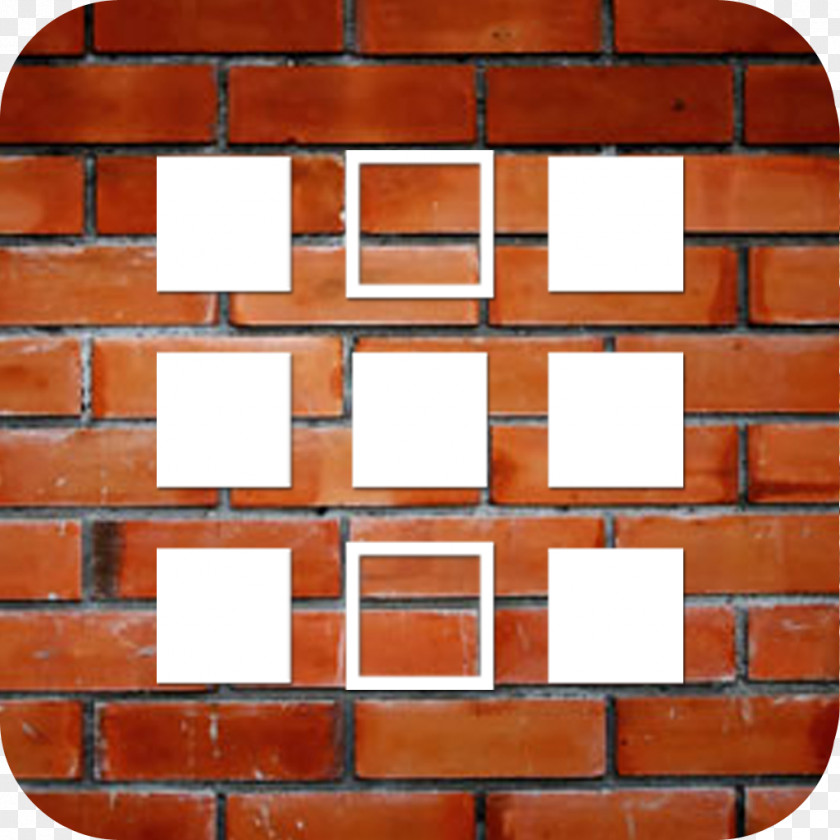 Hollow Brick Wood Stain Wall Square Material PNG