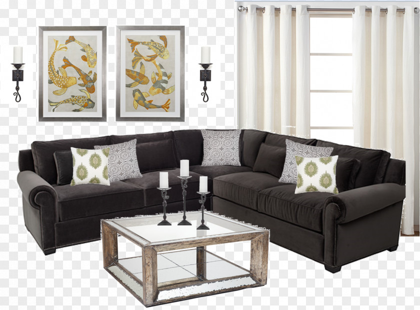 Table Loveseat Couch Living Room Furniture PNG