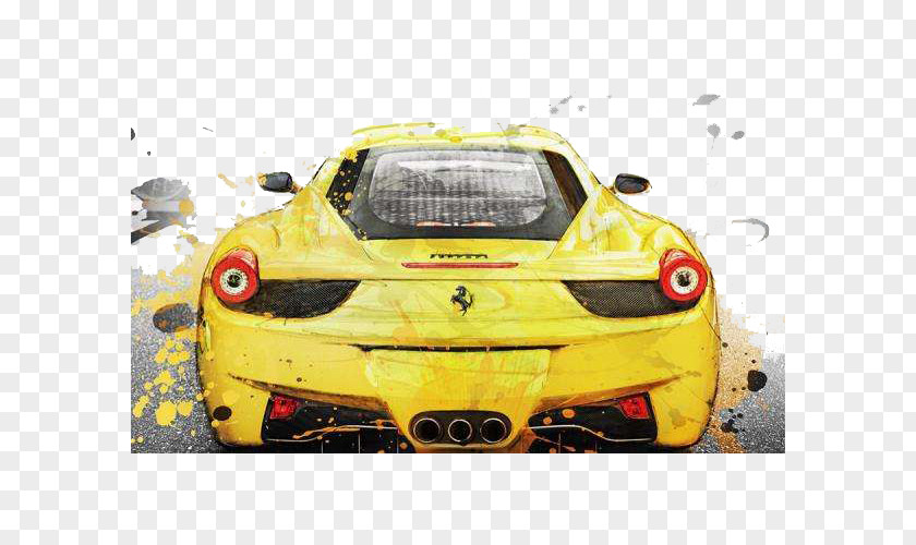 Background Design Of Water Sports Car Ferrari F430 Challenge 458 Artist PNG