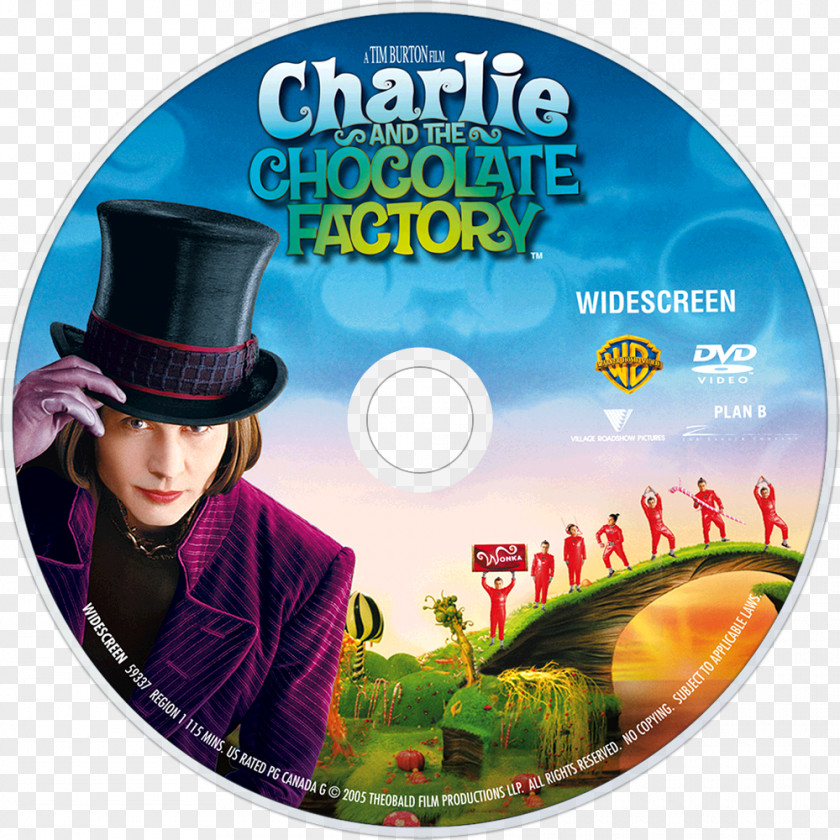 Charlie And The Chocolate Factory Willy Wonka DVD Johnny Depp PNG