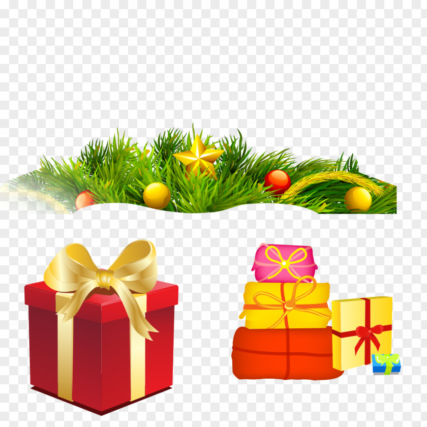 Creative Christmas Gift Box Gratis PNG