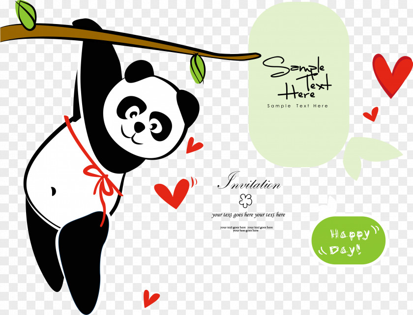 Panda Giant Bear Illustration PNG