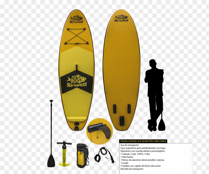 Yellow Kite Surfboard PNG