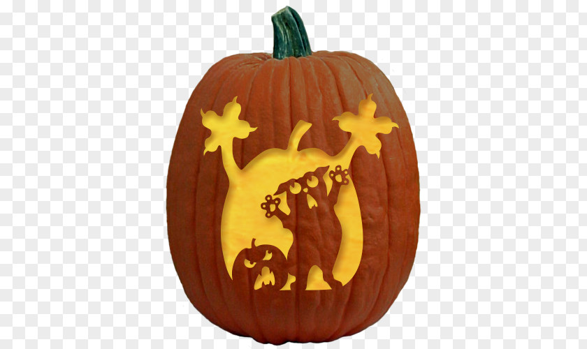 Cat Jack-o'-lantern Carving Pumpkin Stencil PNG