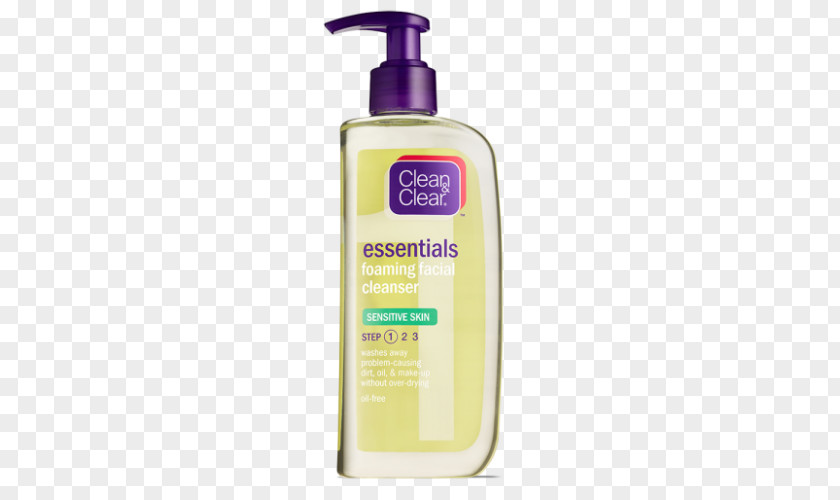 Clean & Clear ESSENTIALS Foaming Facial Cleanser Sensitive Skin Cosmetics PNG