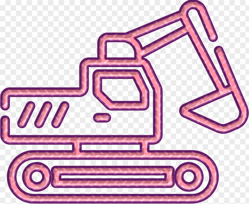 Excavator Icon Construction PNG