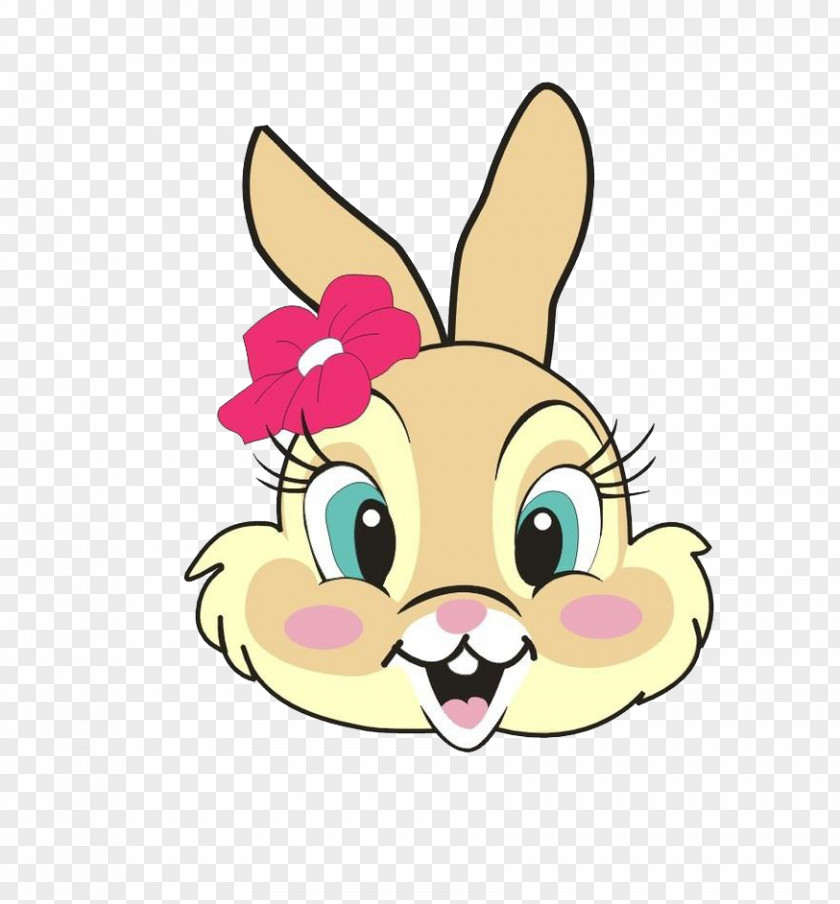 The Rabbit With Flowers Cartoon Animation Comics PNG