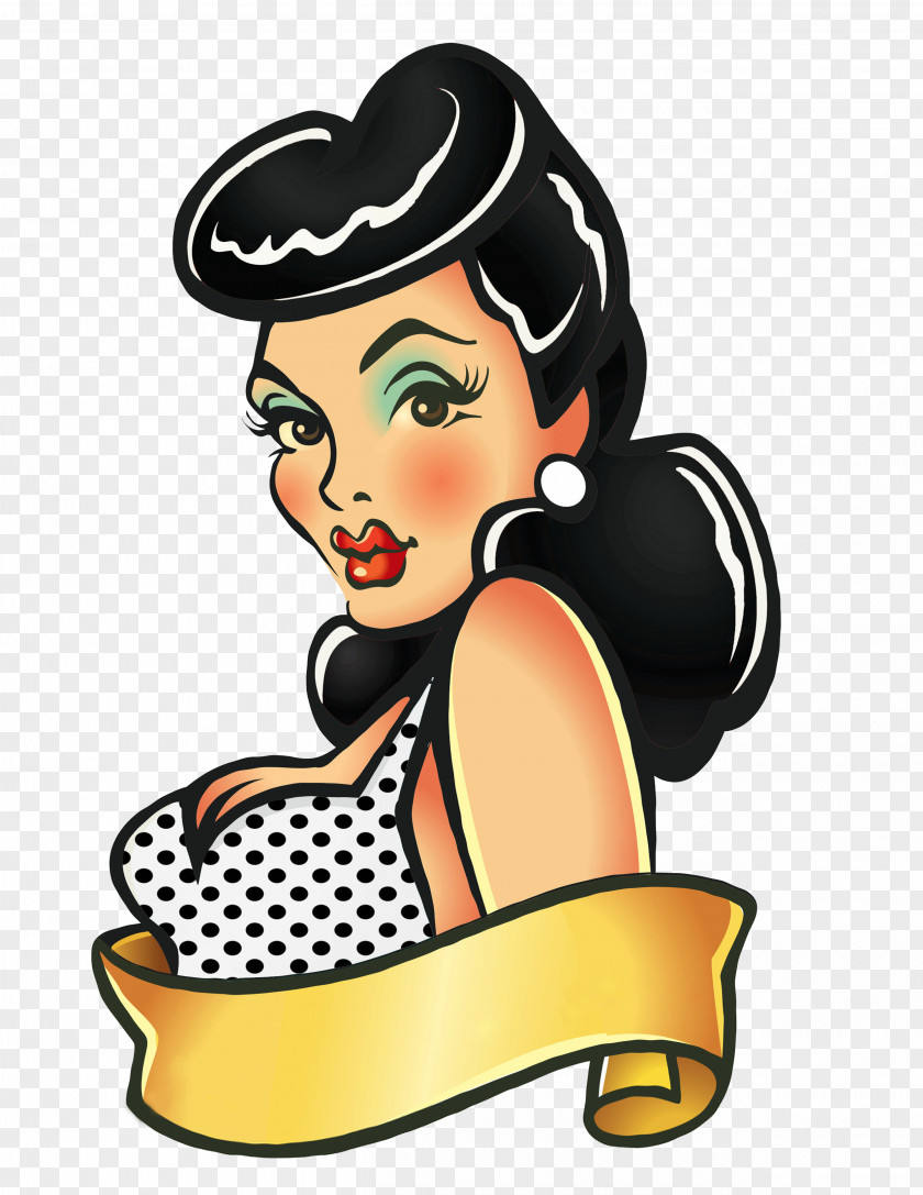 Bettie Page Pin-up Girl Cartoon Female PNG girl , pin up clipart PNG