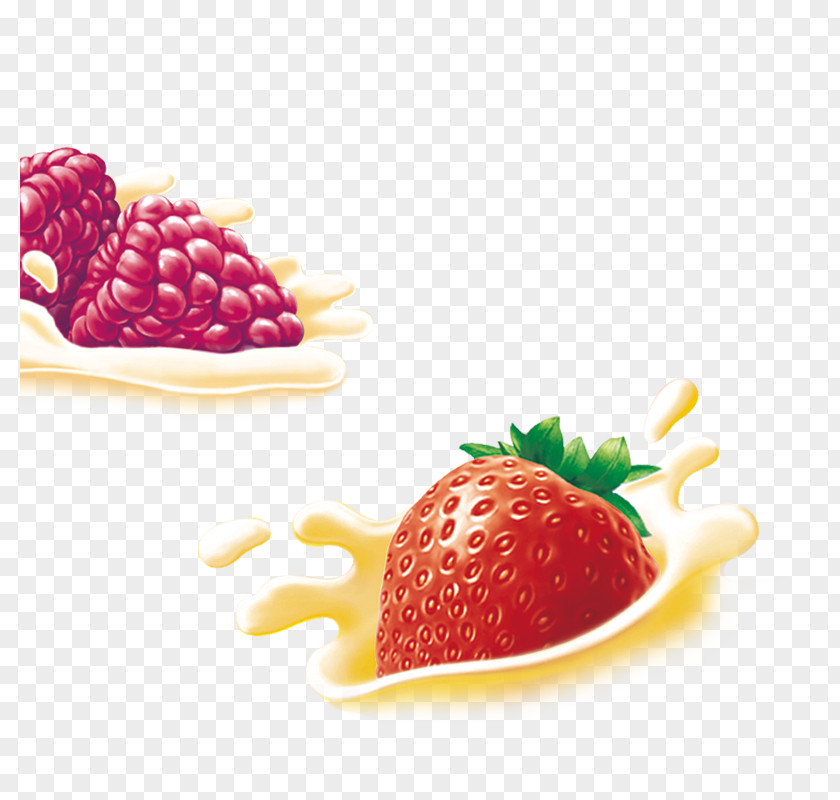 Strawberry Fruit Cranberry Aedmaasikas Milk Auglis PNG