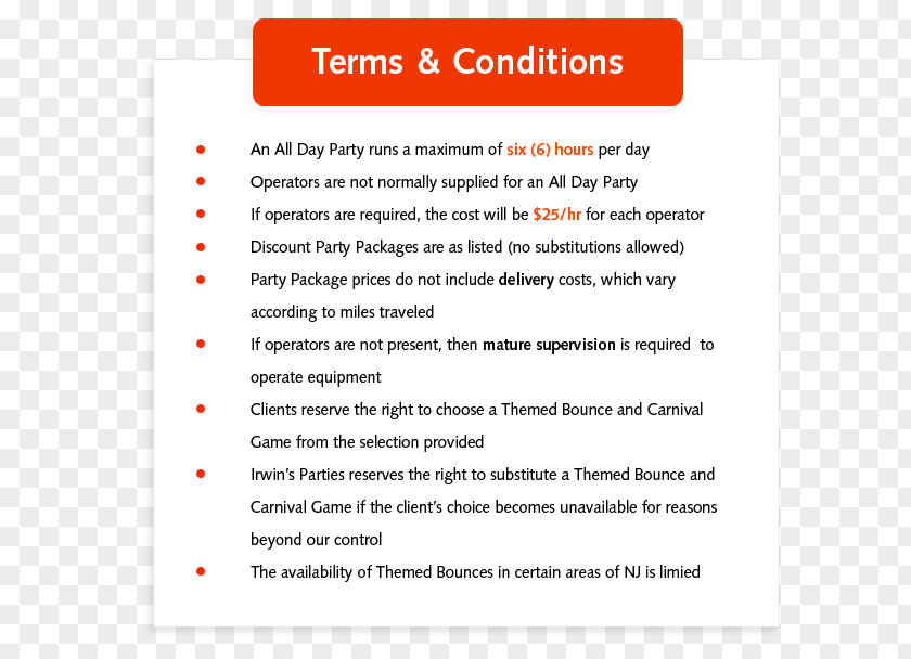 Terms And Conditions Irwins Parties Party Dunk Tank Carnival Game Amusement Park PNG