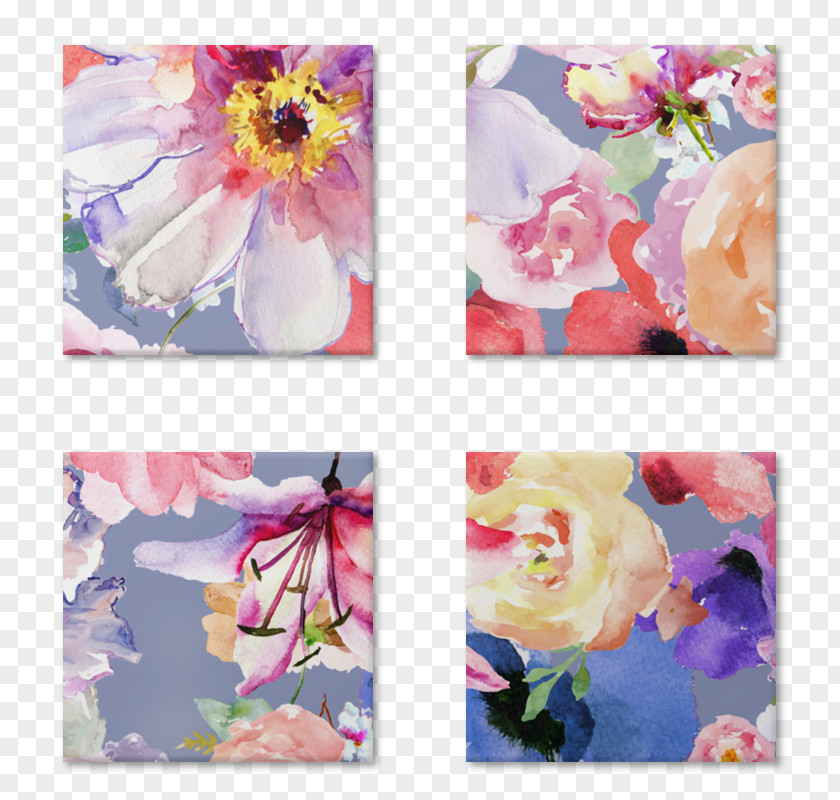Artist Blog Or Studio Floral Design Watercolor Painting Gallery Wrap Flower Canvas PNG