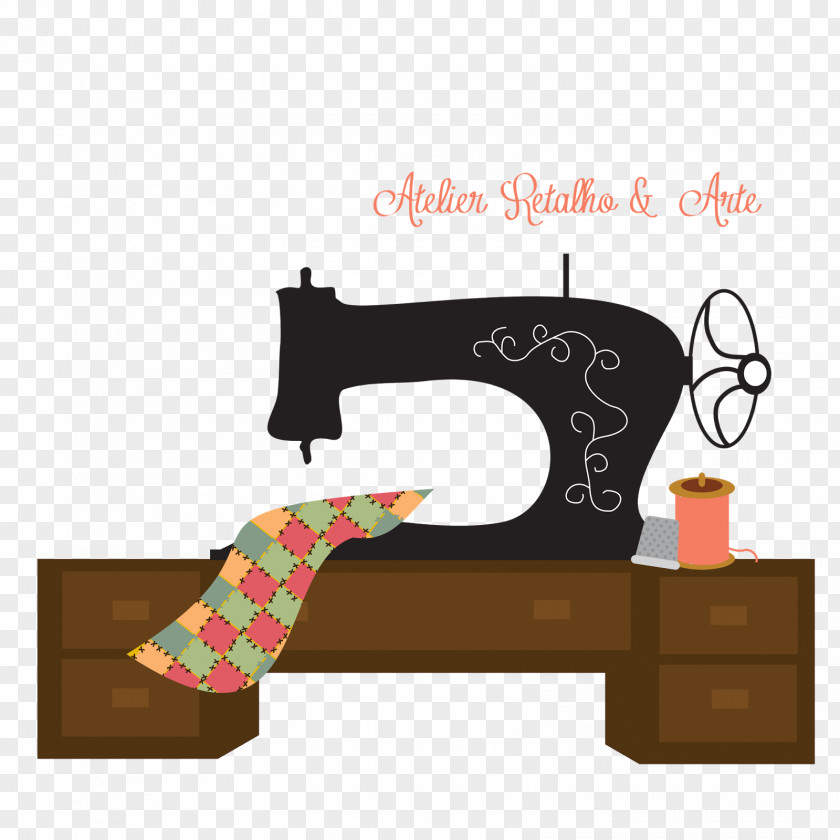 Costura Atelier Retalho & Arte Sewing Flyer Advertising PNG