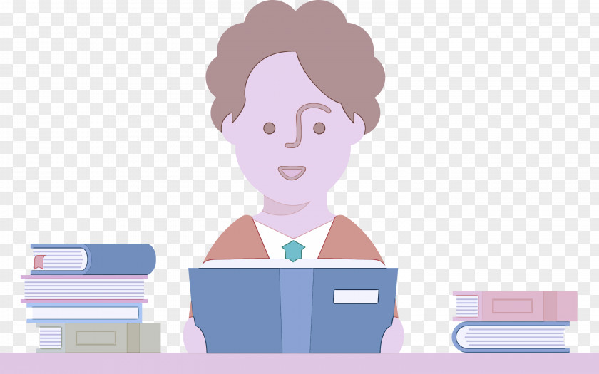 Teacher Reading Book PNG