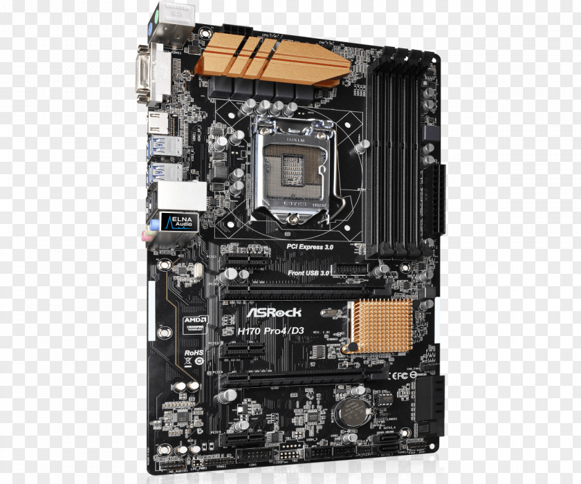 4core Cpu Motherboard ASRock Z170 Pro4 / D3 Computer Hardware Printed Circuit Board Central Processing Unit PNG