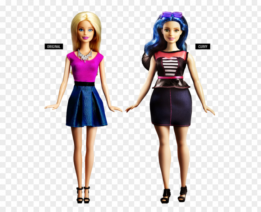 Barbie Lammily Mattel Petite Size Doll PNG