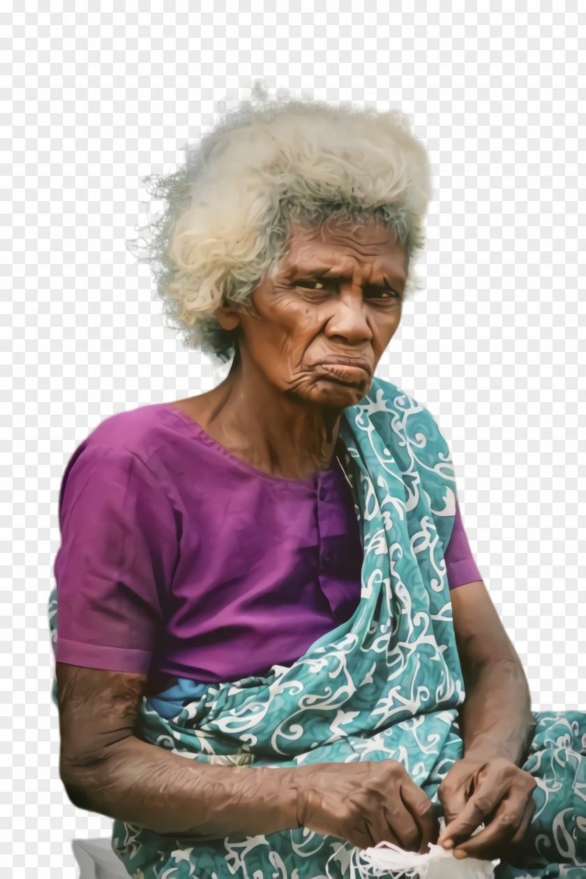 Grandparent Wrinkle People Sitting PNG