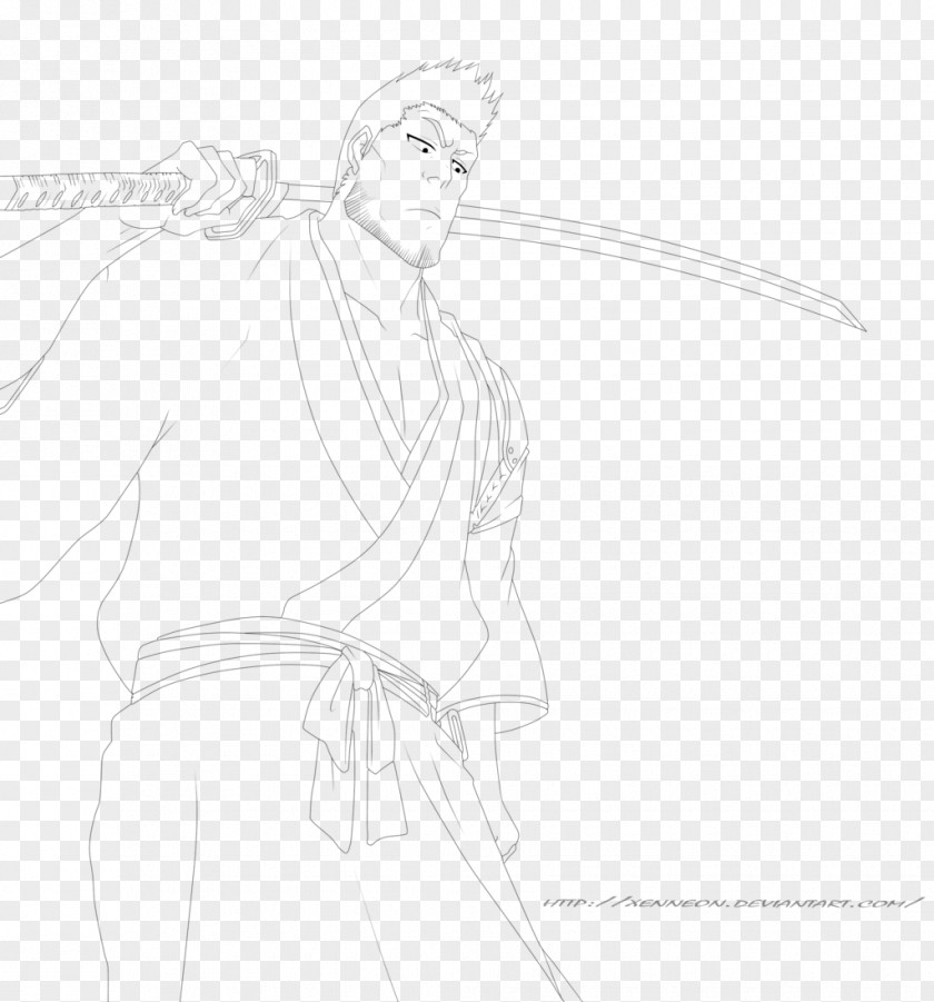 Ichigo Kurosaki Drawing Line Art Monochrome Sketch PNG