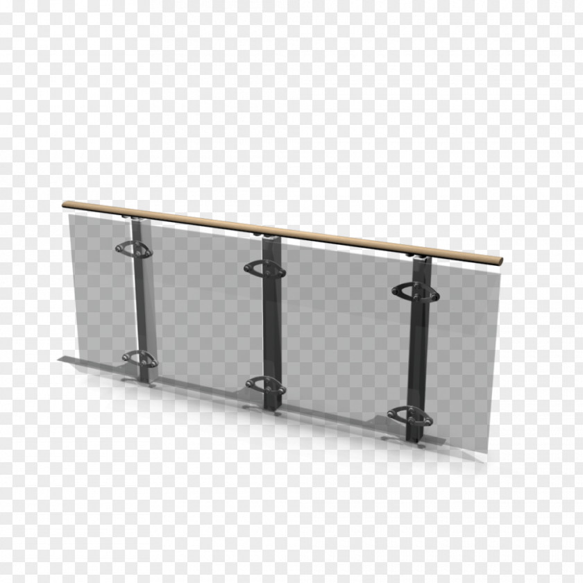 Railing Deck Toughened Glass Handrail Guard Rail PNG