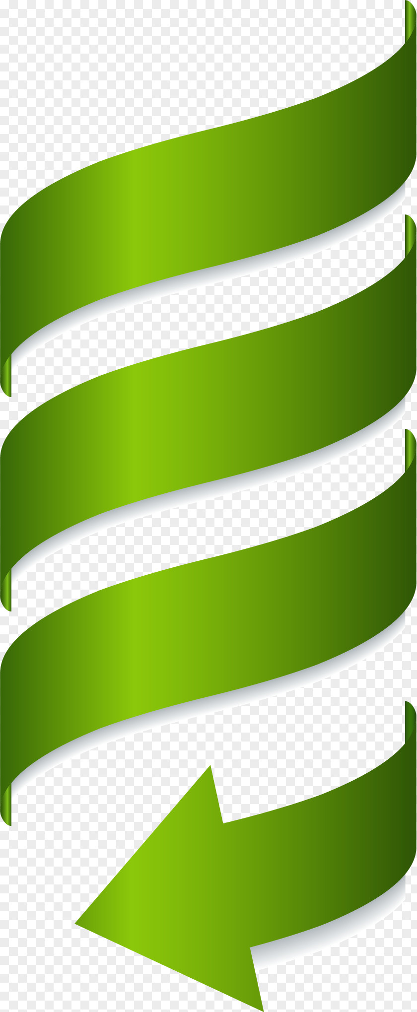 Vector Painted Green Spiral Arrow Euclidean PNG